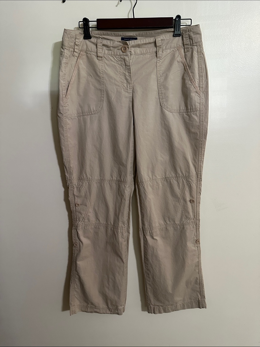 Tommy Hilfiger Women's Straight Leg Khaki Utility Pants